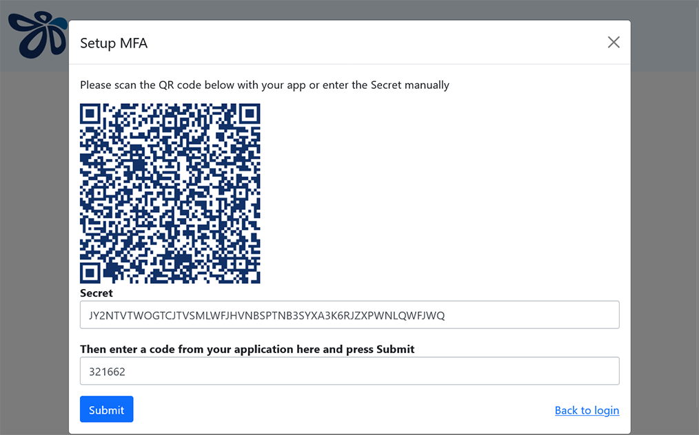 Mfa setup manual